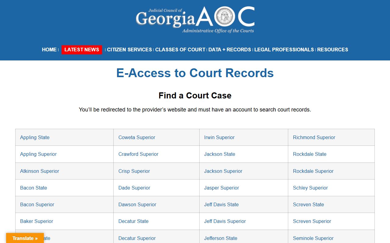 Emanuel County court records after jail arrest e-access directory